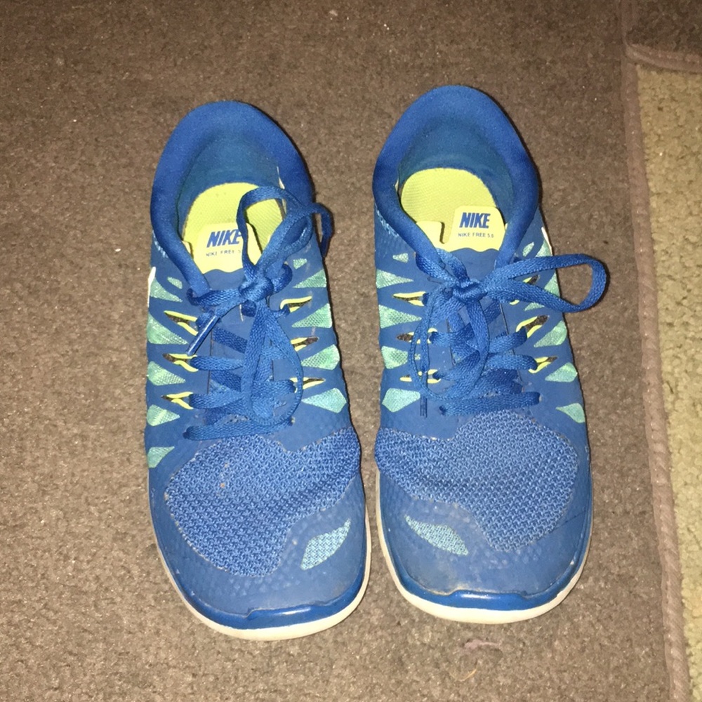 Blue nike sneakers
